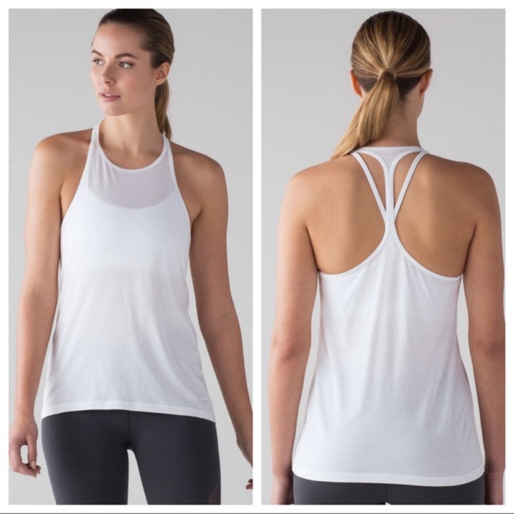 Lululemon white Trapeze Racerback tank top